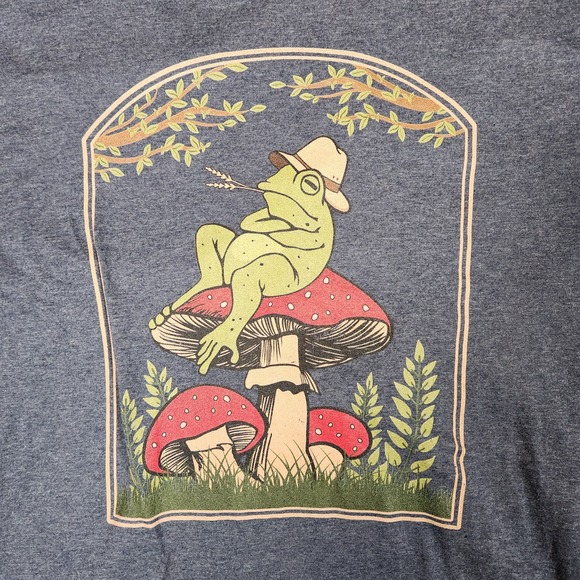 Frog on Mushroom Cottagecore T-shirt Cottage‎ Shirts XL - Picture 2 of 6
